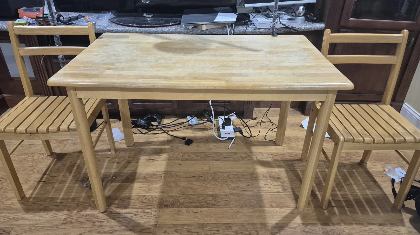 Wooden Table & Chairs Set - photo 2