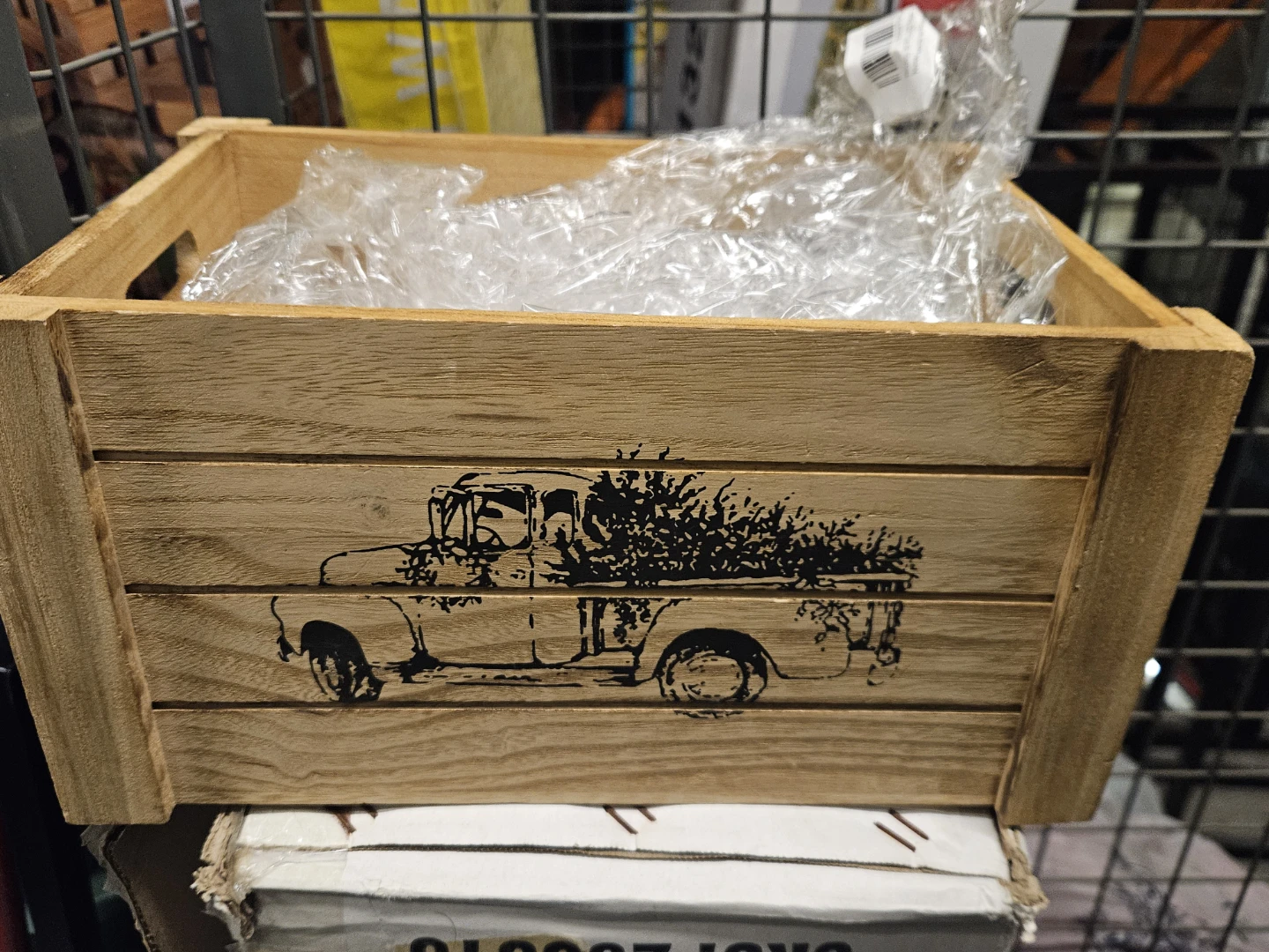 Wooden Truck Print Storage Box