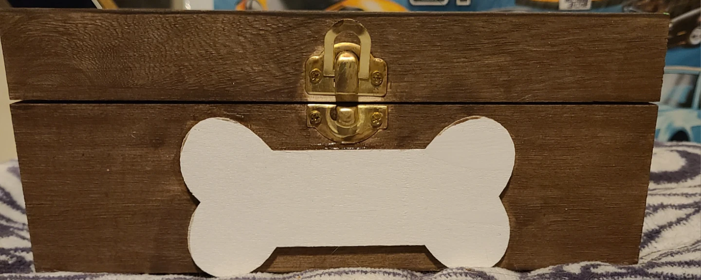 Dog Bone Wooden Keepsake Box