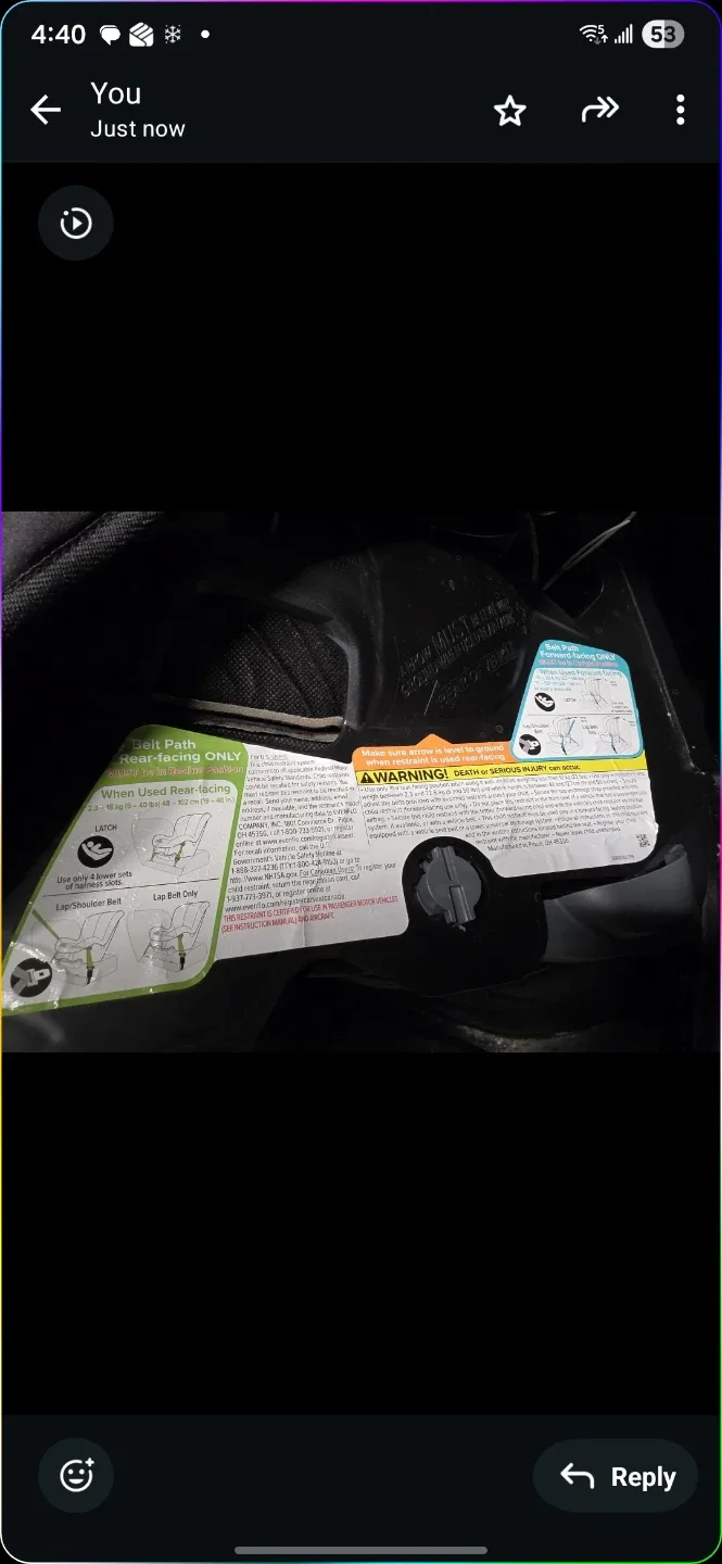 Evenflo Car Seat image indicator(3)