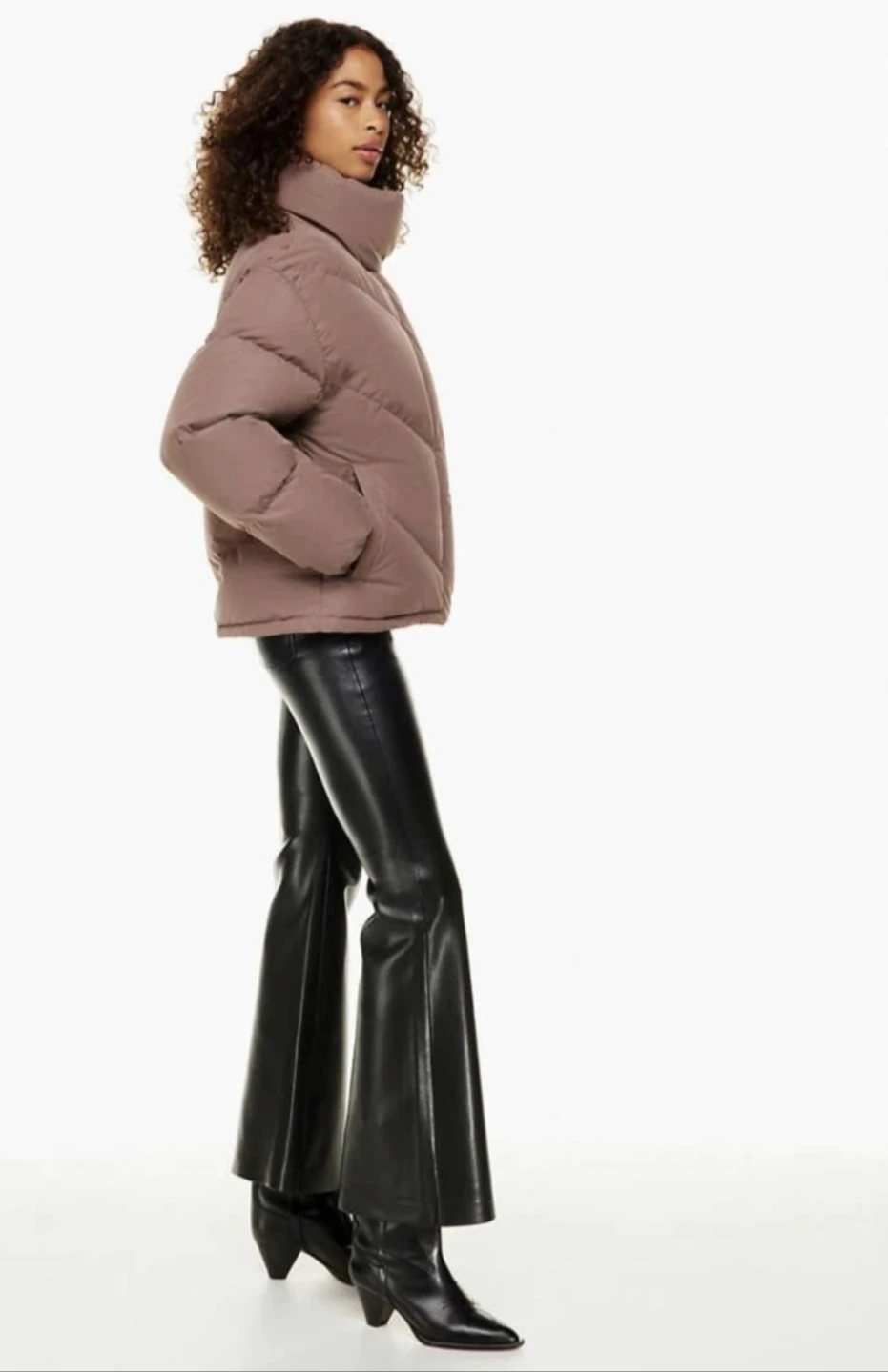 Aritzia Cloud Puff Puffer Jacket Dusty Pink - photo 2