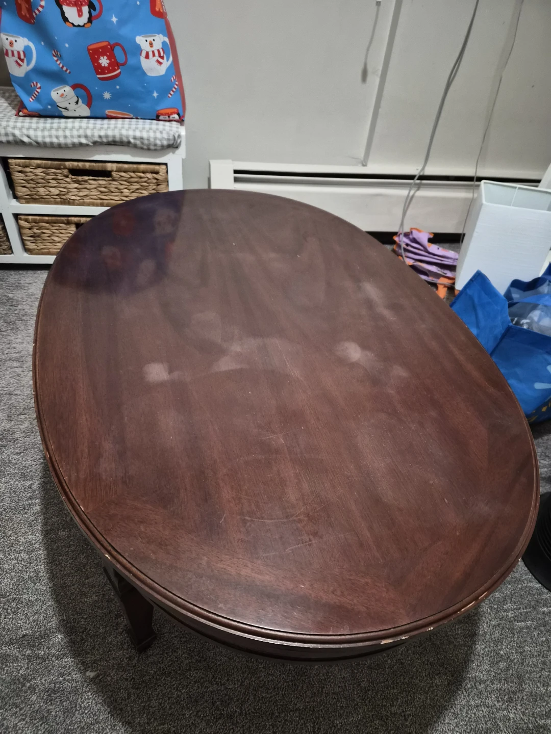 Delicraft oval wood coffee table by electrohome (made in canada) - photo 2
