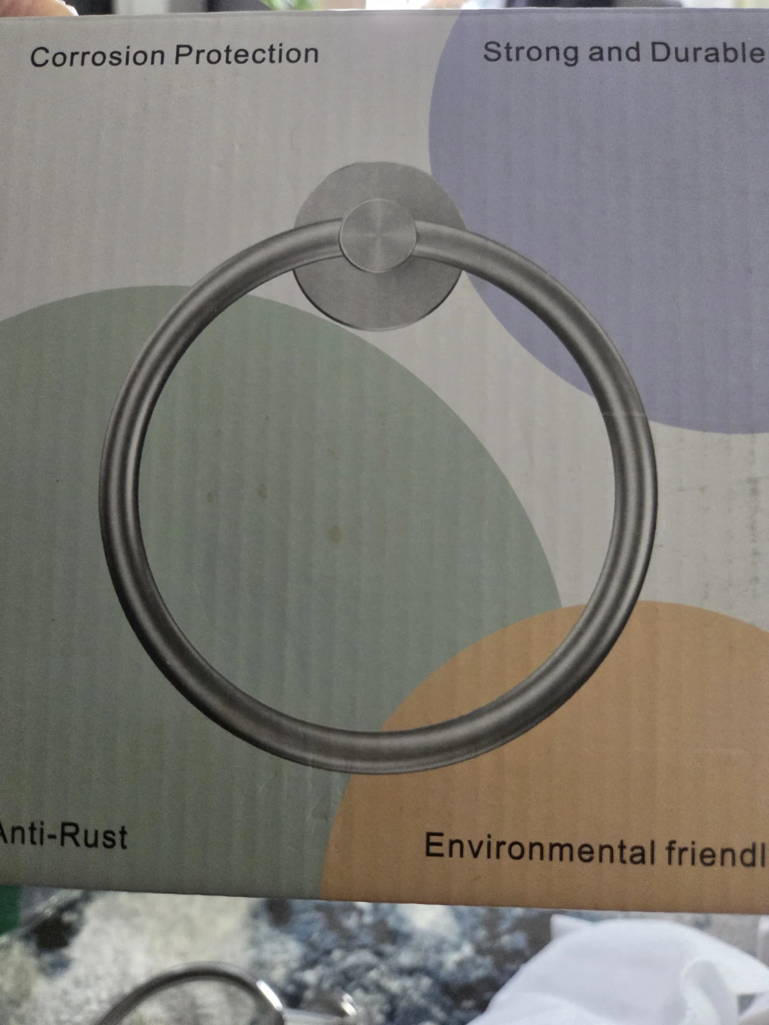 SetSail Towel Holder for Bathroom Wall Silver Towel Ring