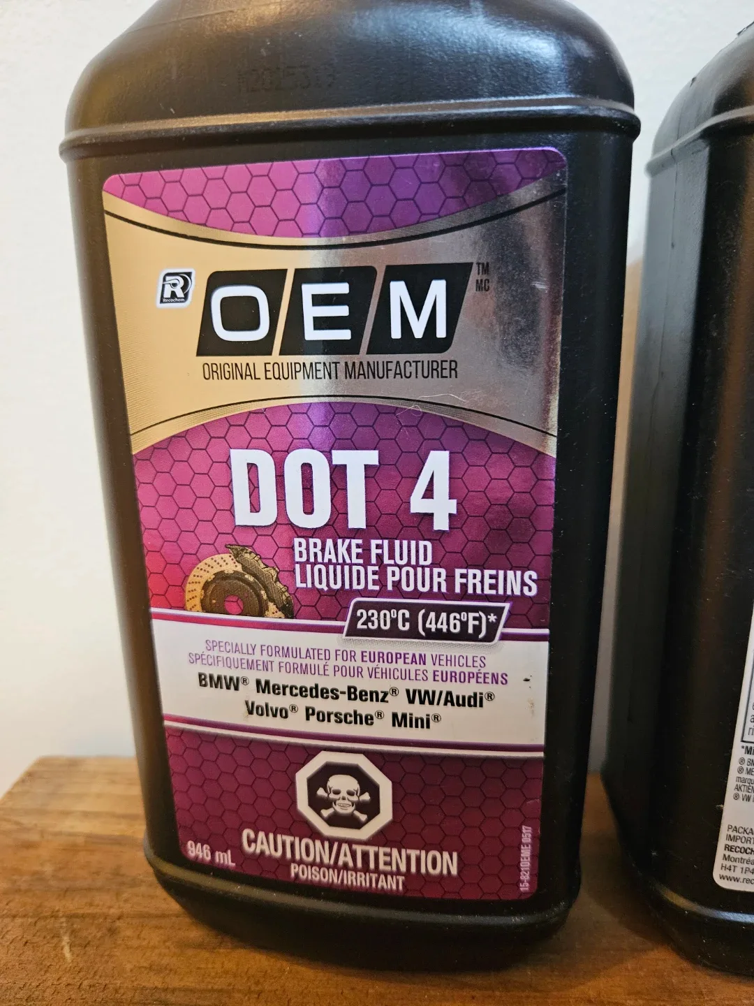 OEM DOT 4 Brake Fluid 946 mL