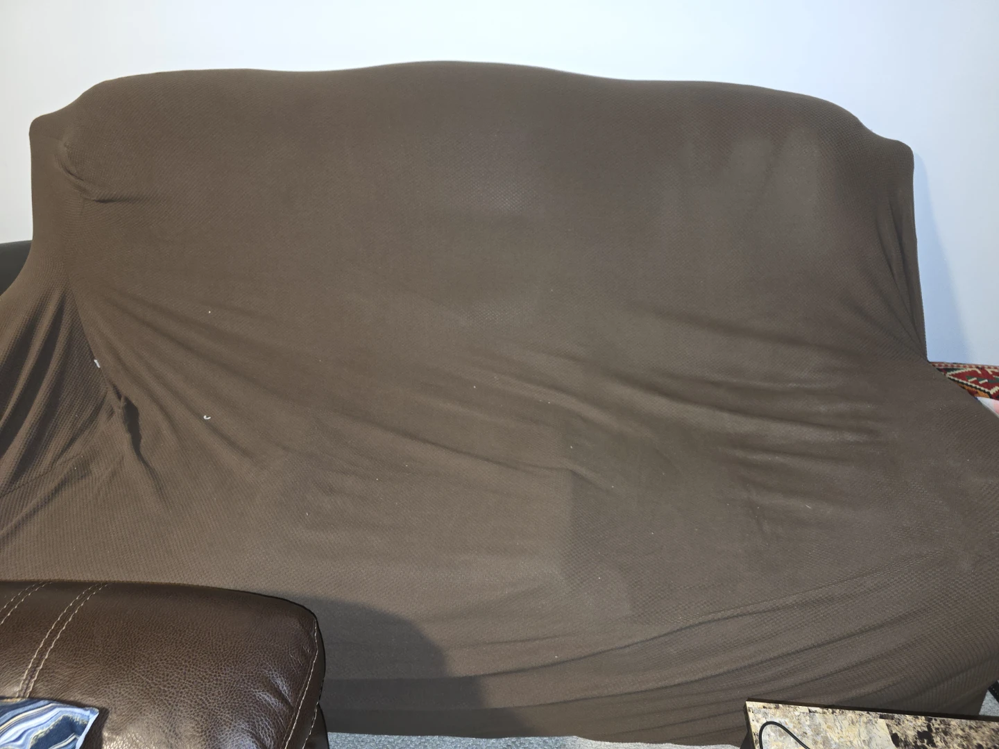 Brown Leather Reclining Sofa and Loveseat - As Is - photo 3