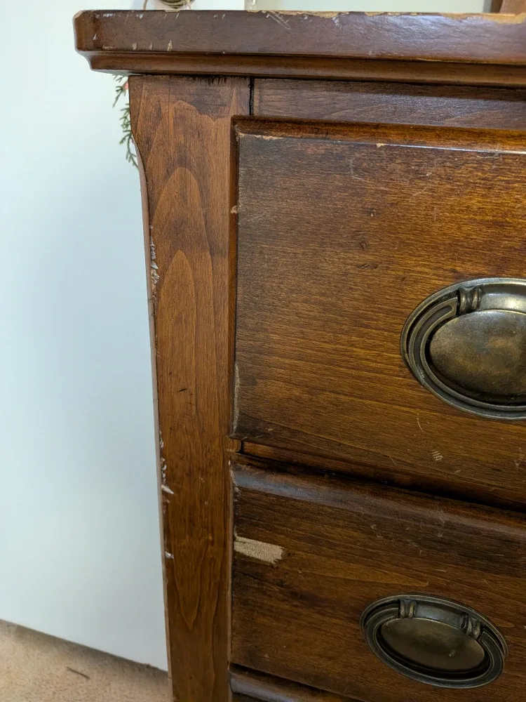 Wooden Dresser with Mirror - Used Condition image indicator(3)