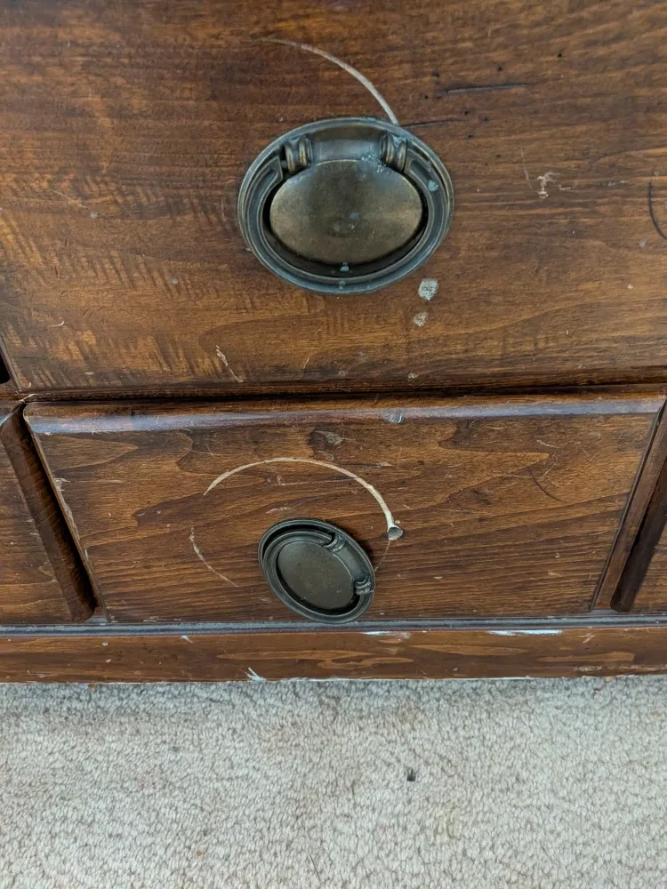 Wooden Dresser with Mirror - Used Condition image indicator(4)