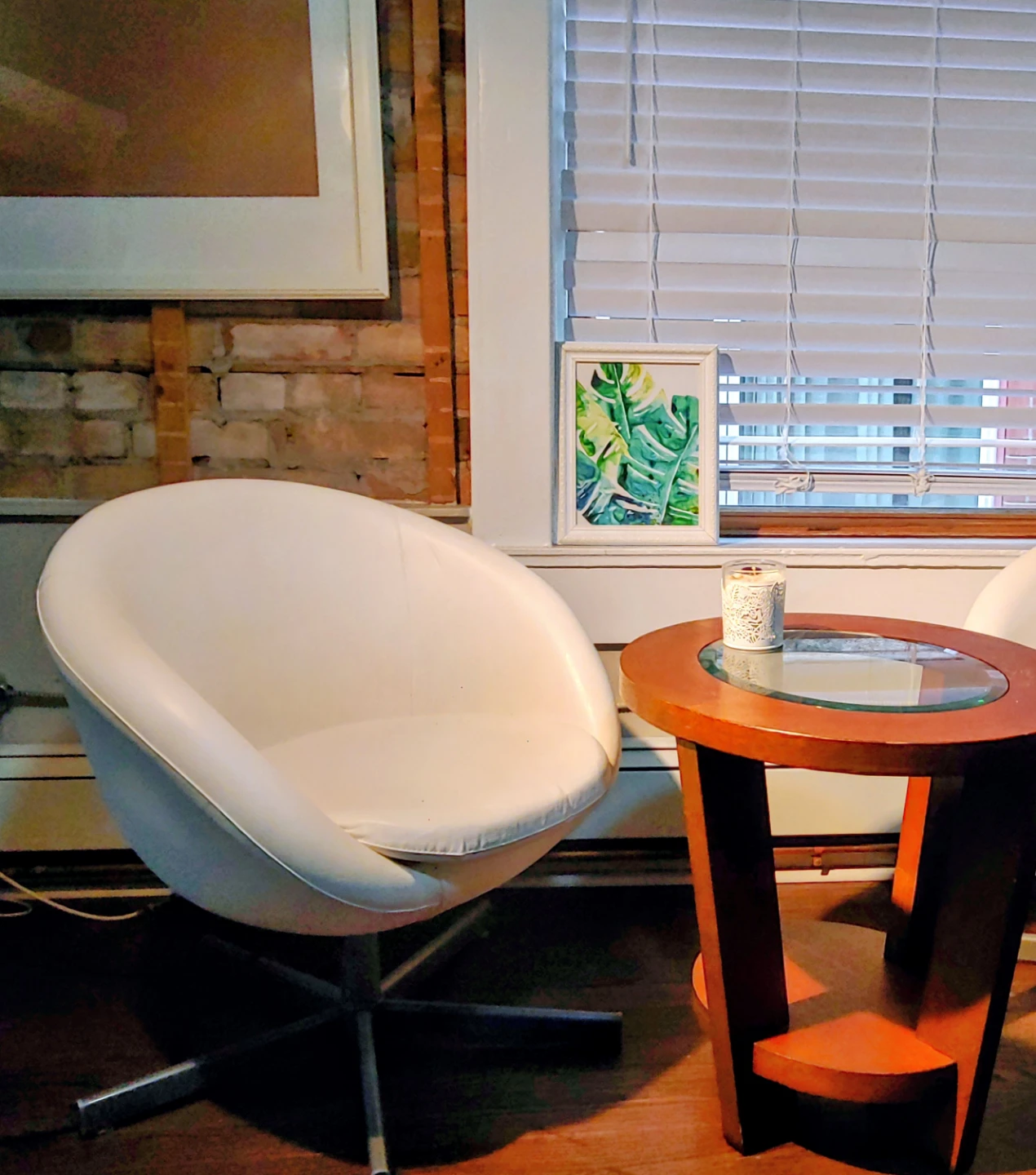 White Swivel Egg Chair from Ikea