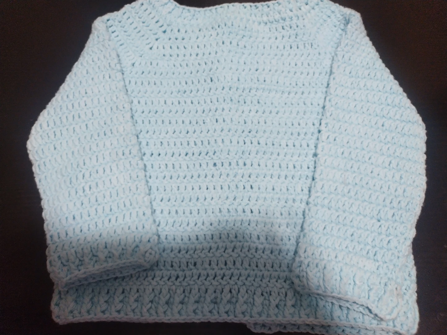 Handmade Baby Blue Crochet Cardigan - photo 2