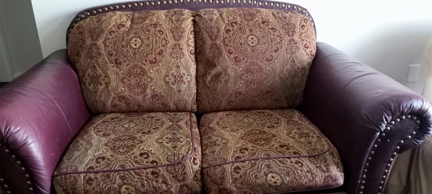 Burgundy Loveseat Sofa
