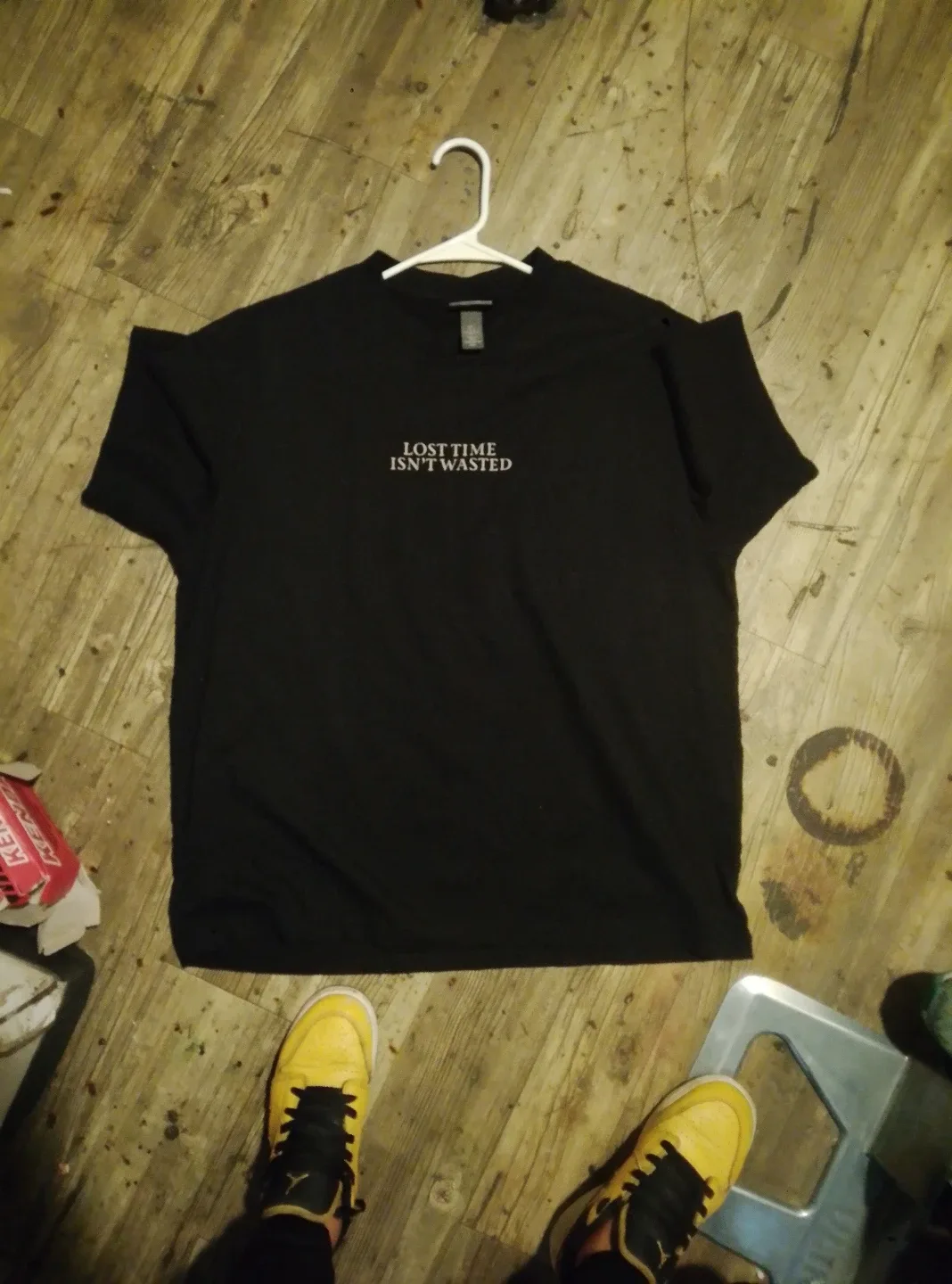 Black T-Shirt - Lost Time Isn't Wasted