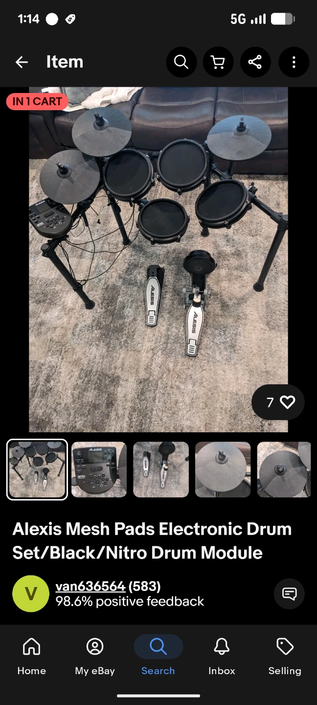 Alesis Nitro Mesh Electronic Drum Set - Black
