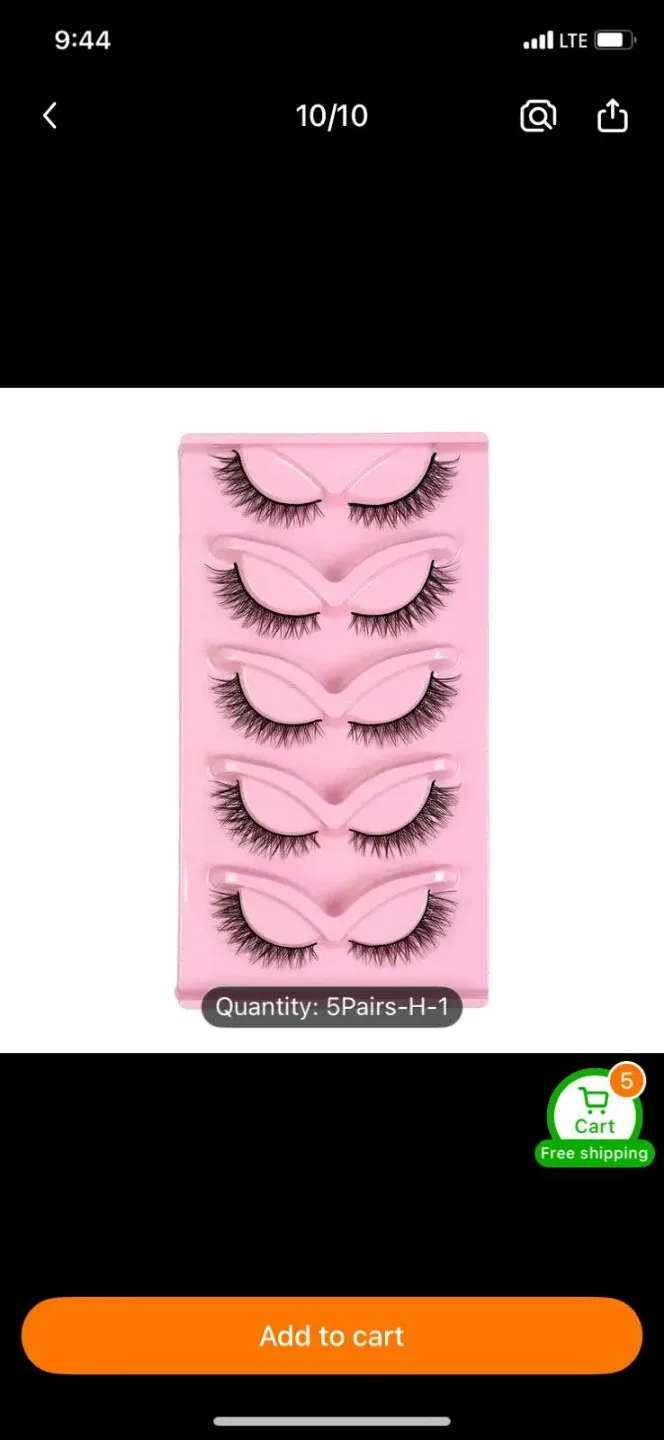 5 Pairs Soft & Slender 3D False Eyelashes