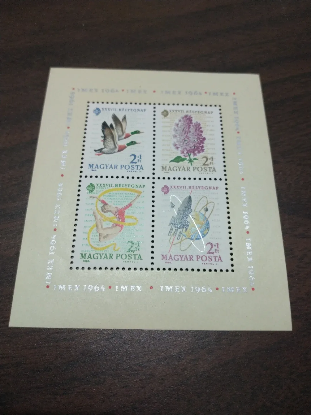 MNH 1964 Hungary IMEX semi-postal miniature sheet