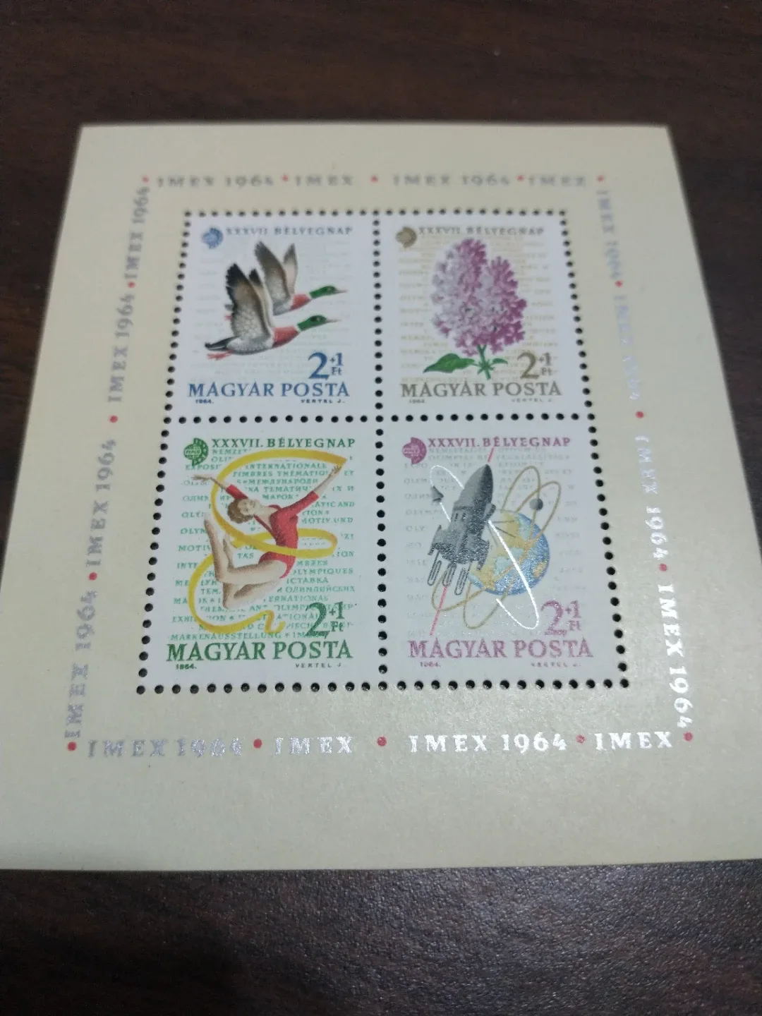 MNH 1964 Hungary IMEX semi-postal miniature sheet image indicator(2)