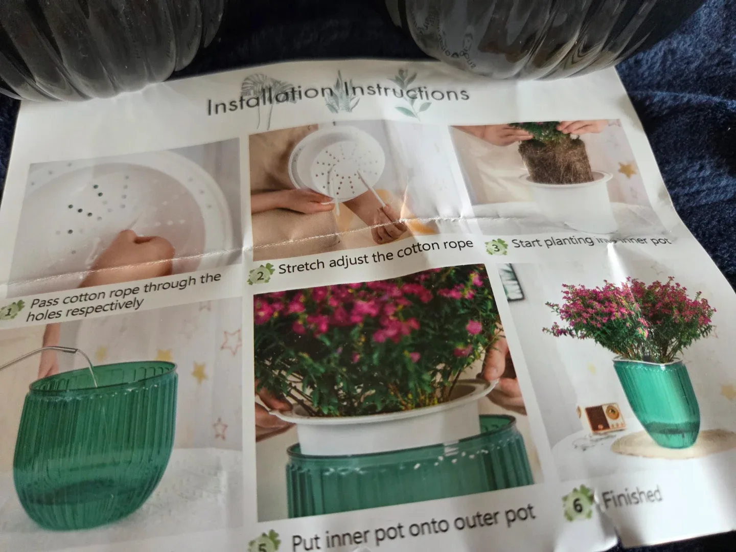 2 Pack Self Watering  Planters Indoor Flower Pots image indicator(5)