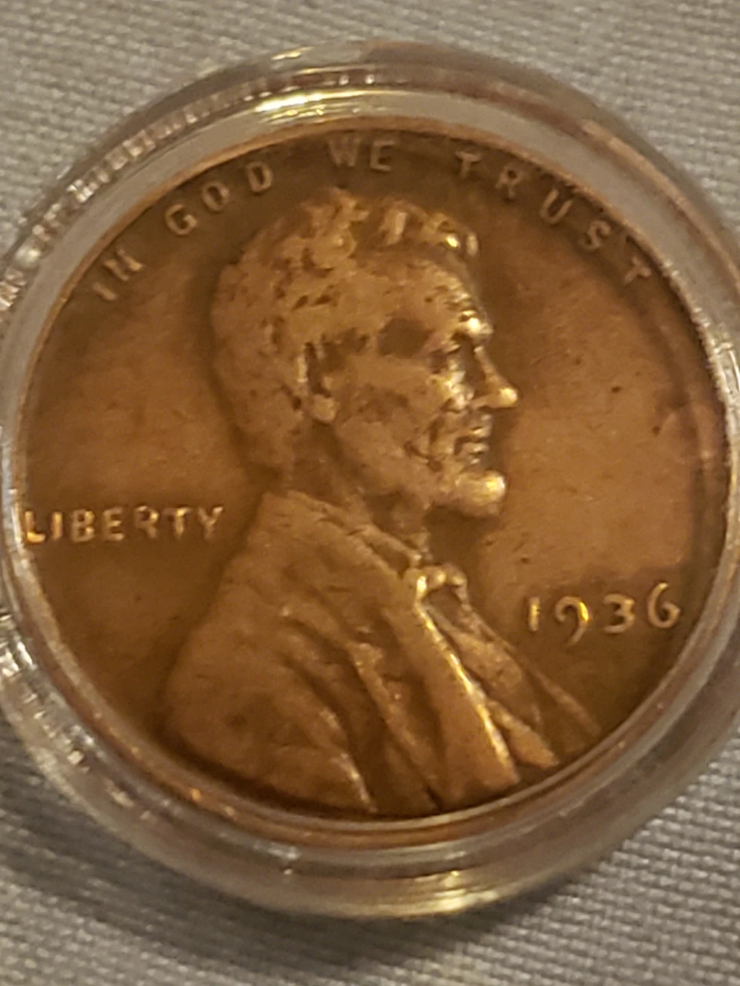 1936 American wheat penny.