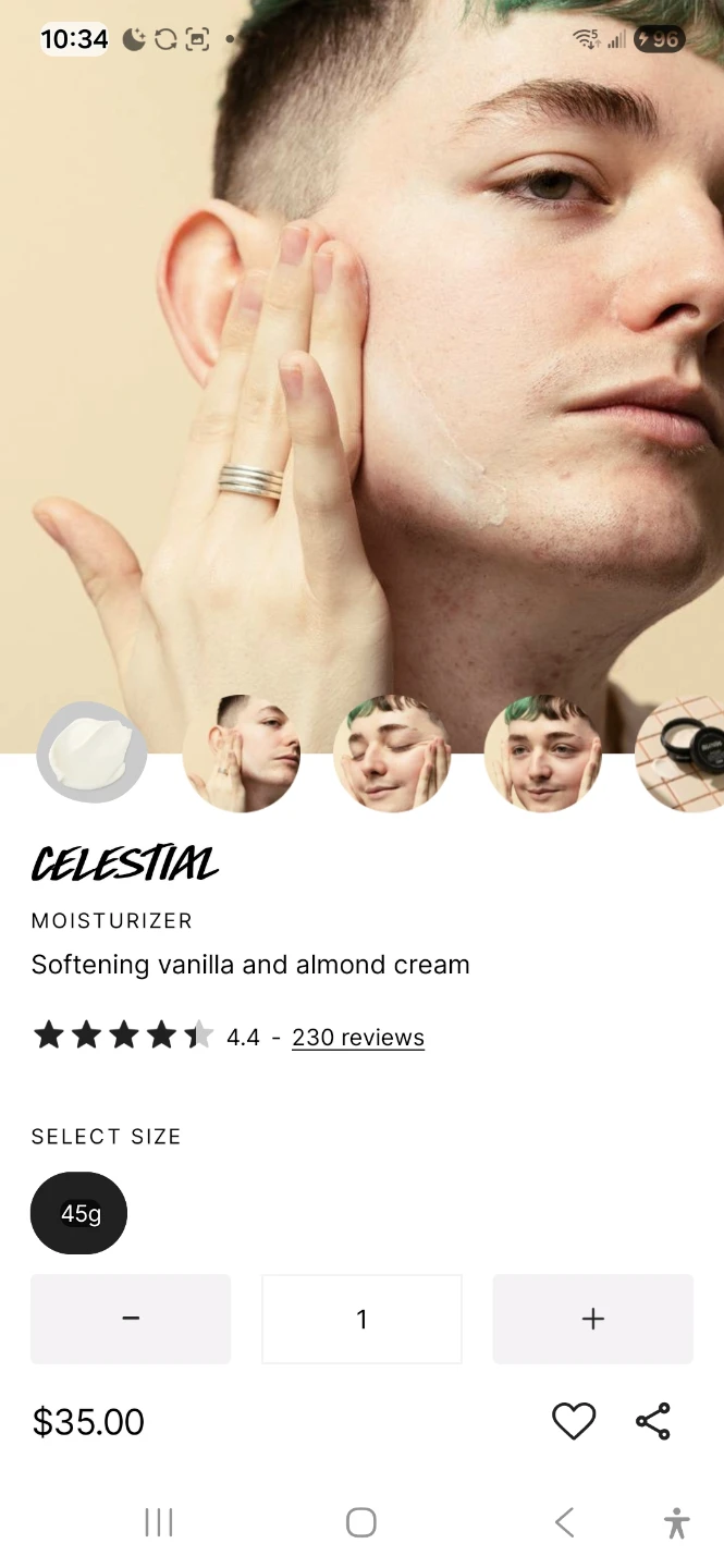 Lush Celestial Moisturizer - 45g