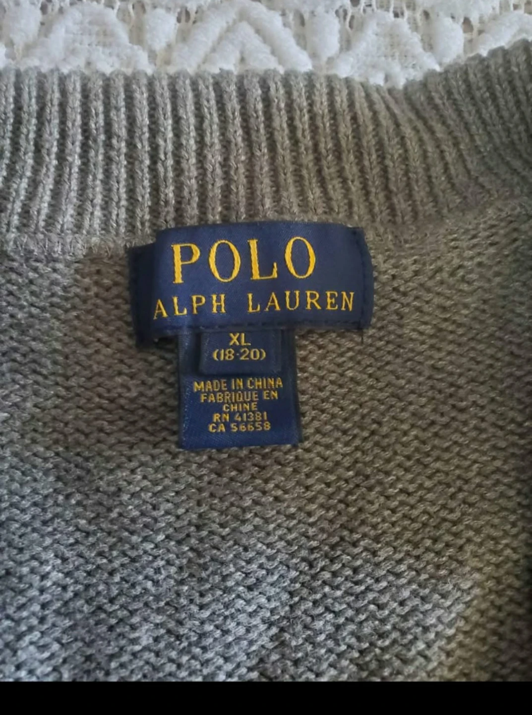 Polo Ralph Lauren XL Grey Zip Up Sweater - photo 3