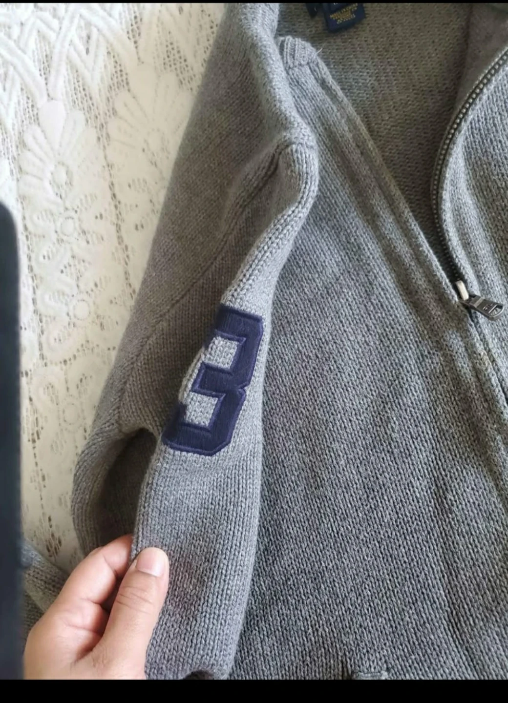 Polo Ralph Lauren XL Grey Zip Up Sweater - photo 4