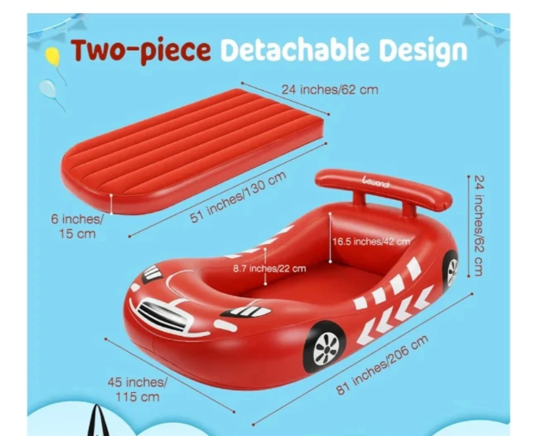 Lewondr Cool Racecar Inflatable Bed - photo 4