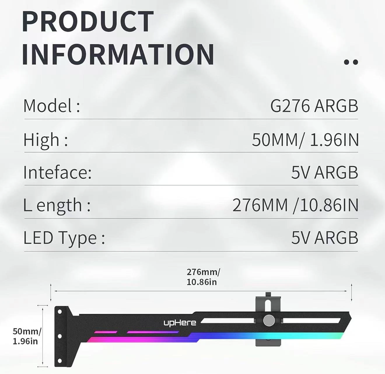 Graphics Card Brace Support with RGB - photo 5
