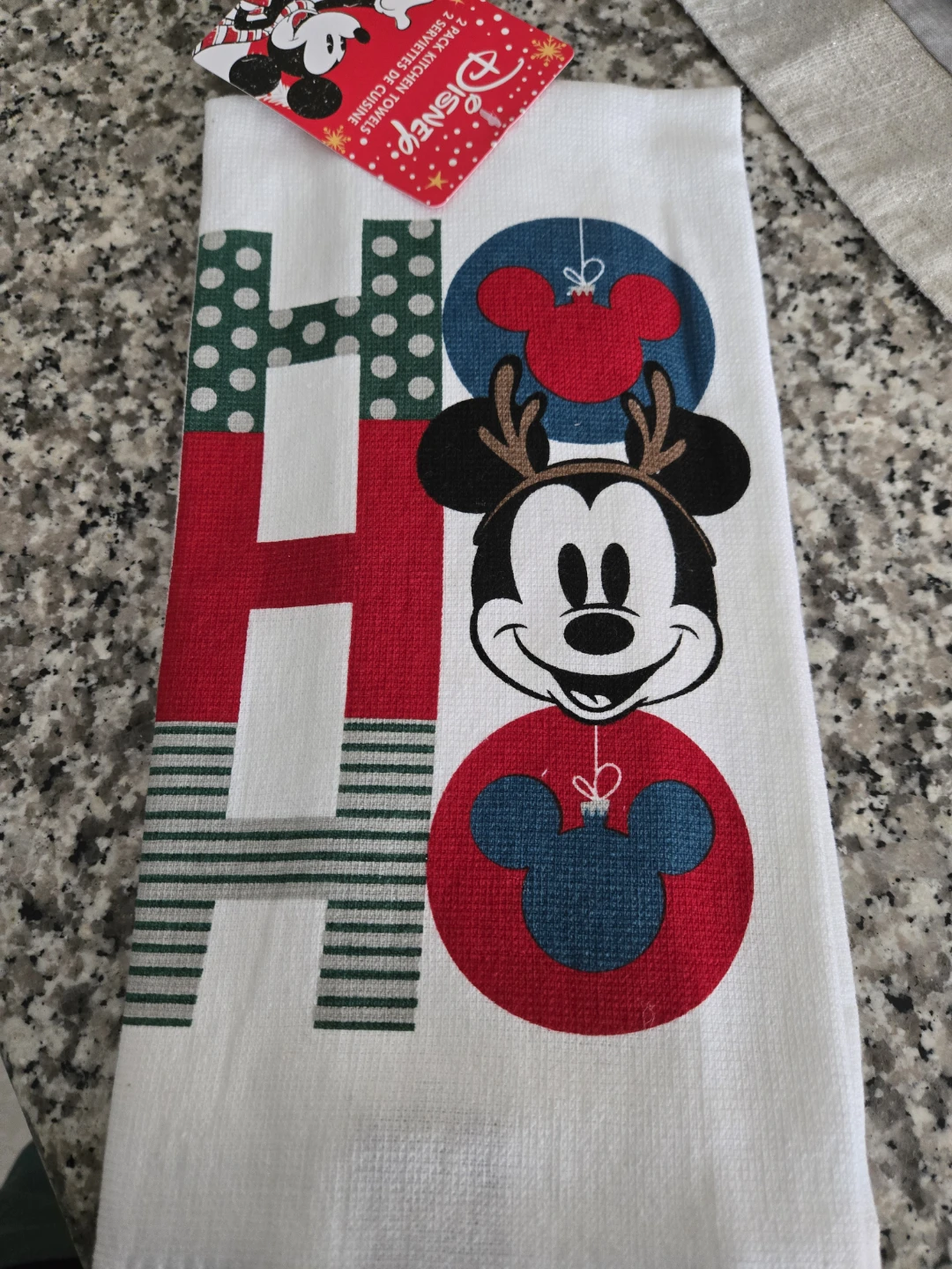 Disney Mickey Mouse Christmas Kitchen Towel - New