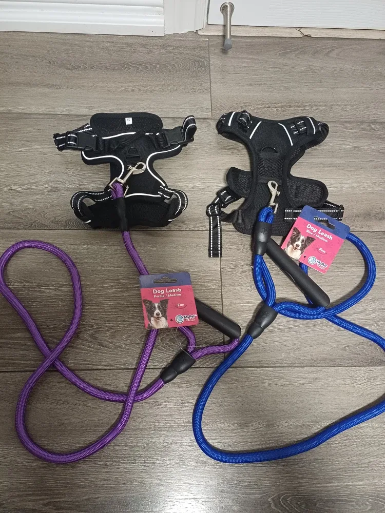2x Top Paw Dog Harnesses & Leashes - Small