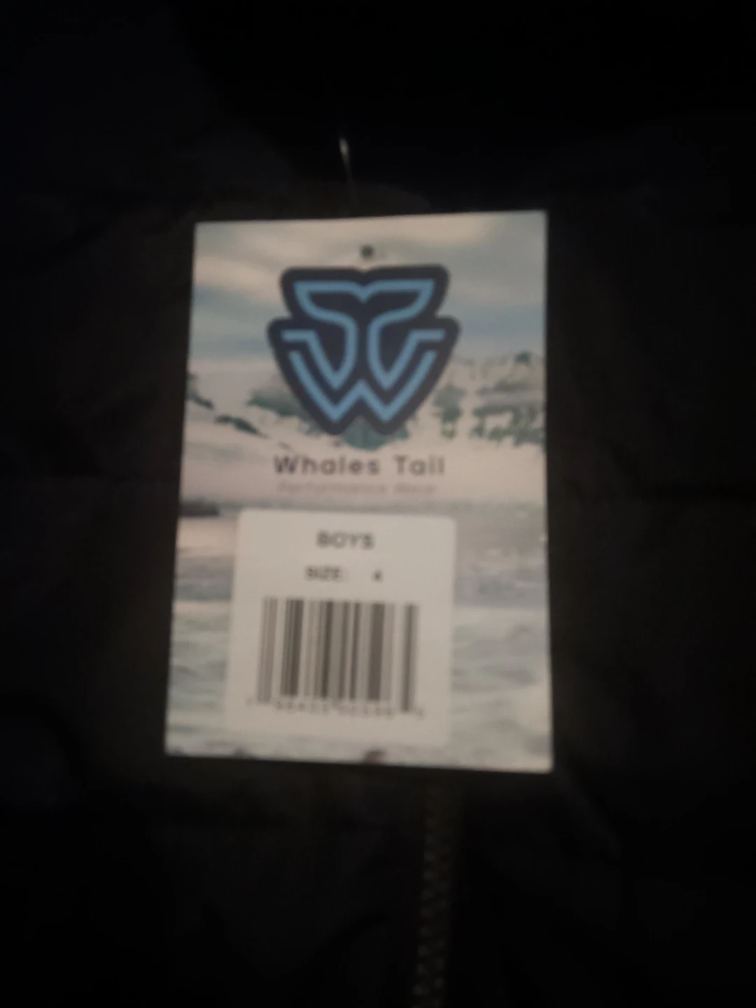 Whales Tail Boys Black Puffer Jacket - Size 4 - photo 5