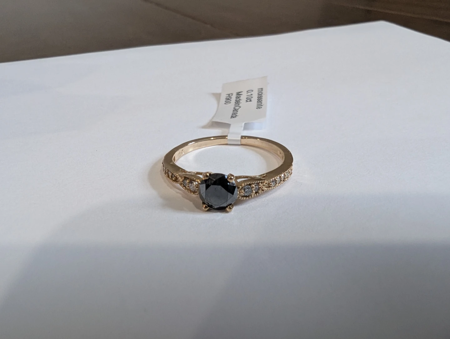 Brand New 10K Gold Black Diamond Ring For Sale - photo 3
