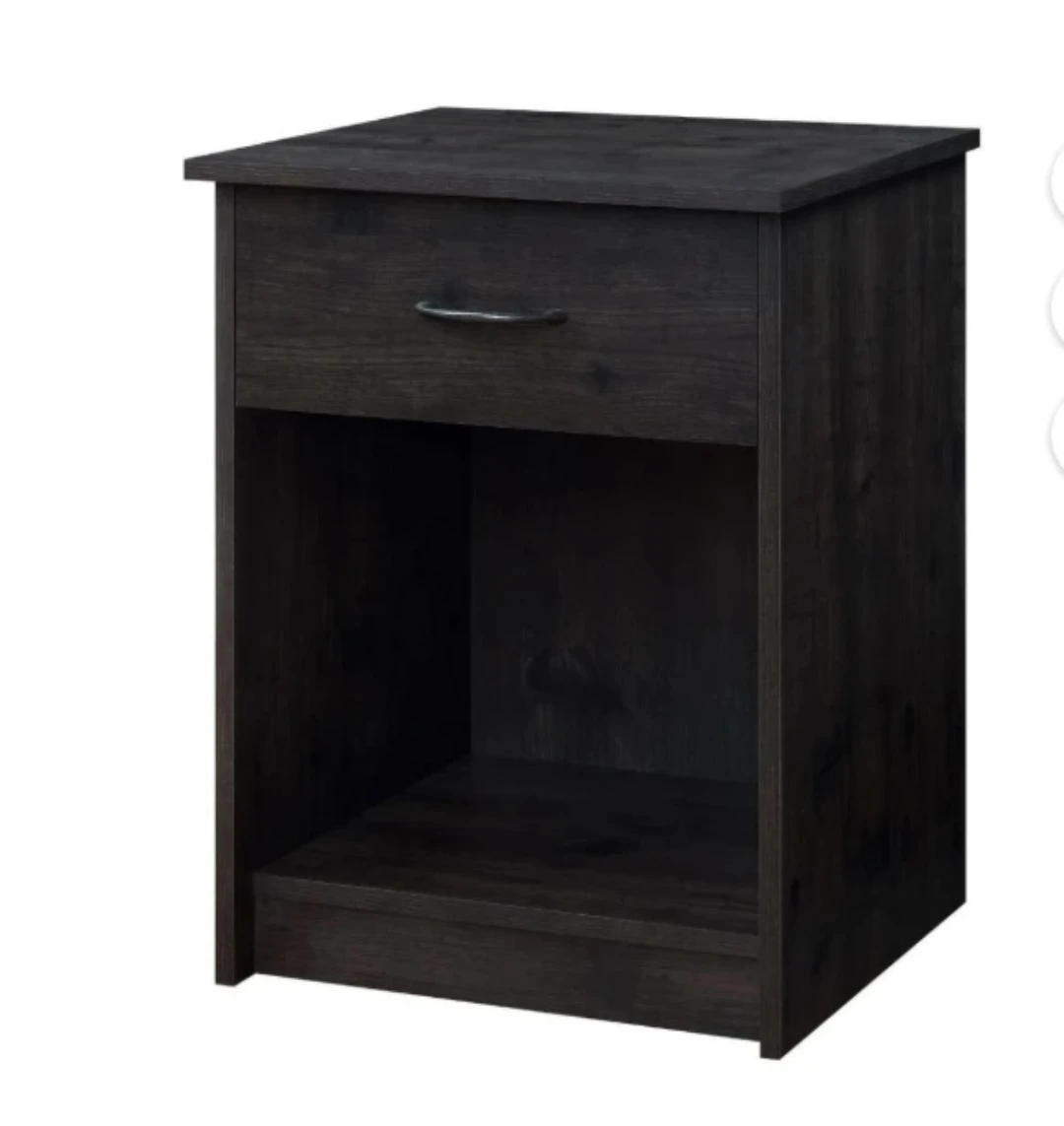 Dark Brown Nightstand with Drawer