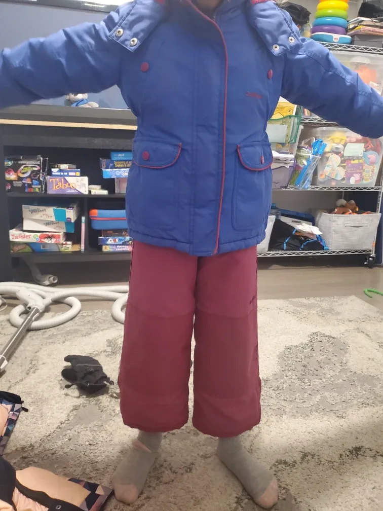 Kids' Winter Snowsuit - Blue Jacket & Pink Pants