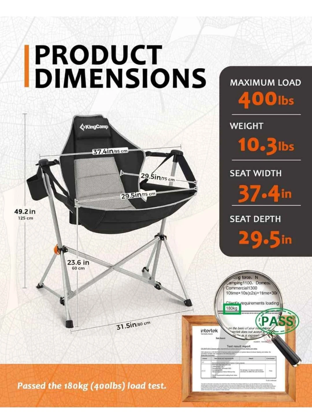 KingCamp Swing Chair - Lightweight & Comfortable! - photo 2