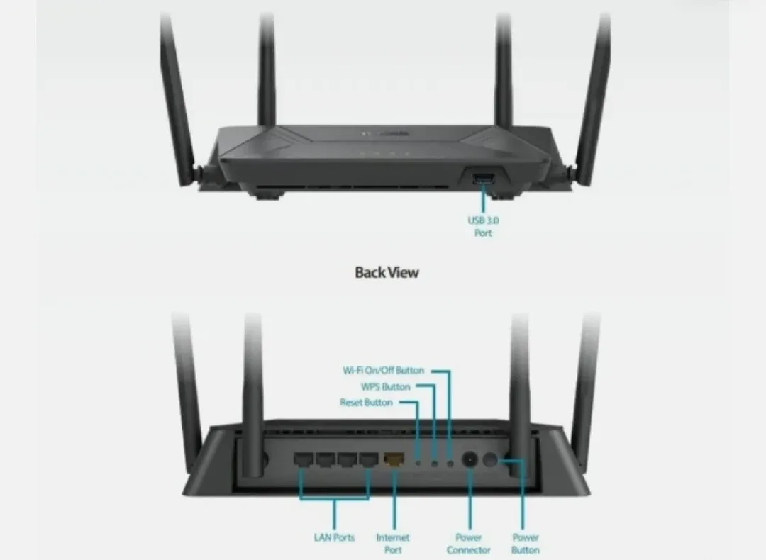 (NEW) D-Link AC1900 Dual-Band Wi-Fi Gigabit Router - #Cleanout image indicator(4)