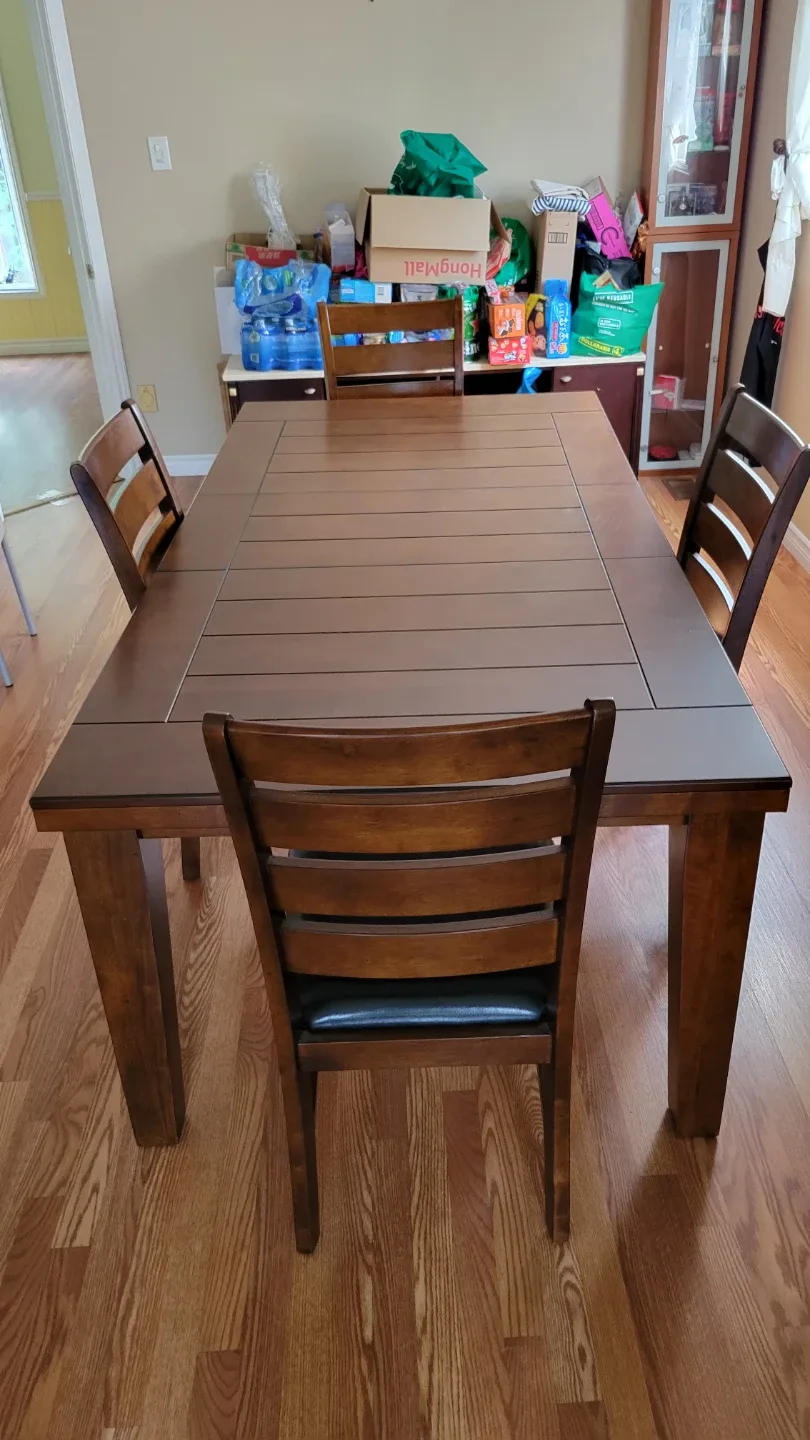Dining Table with 4 Chairs - Wood
