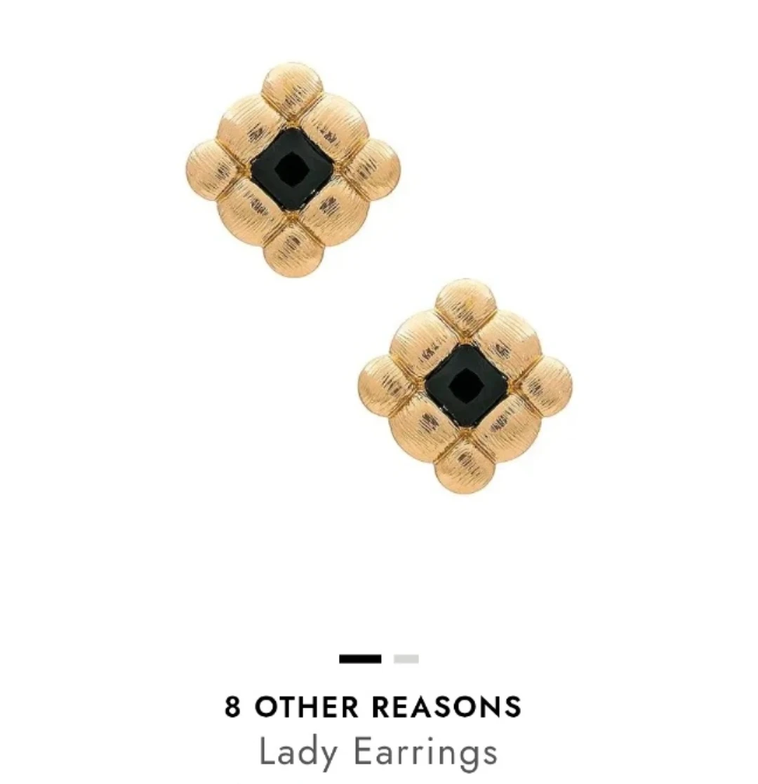8 Other Reasons Lady Earrings - Gold & Black