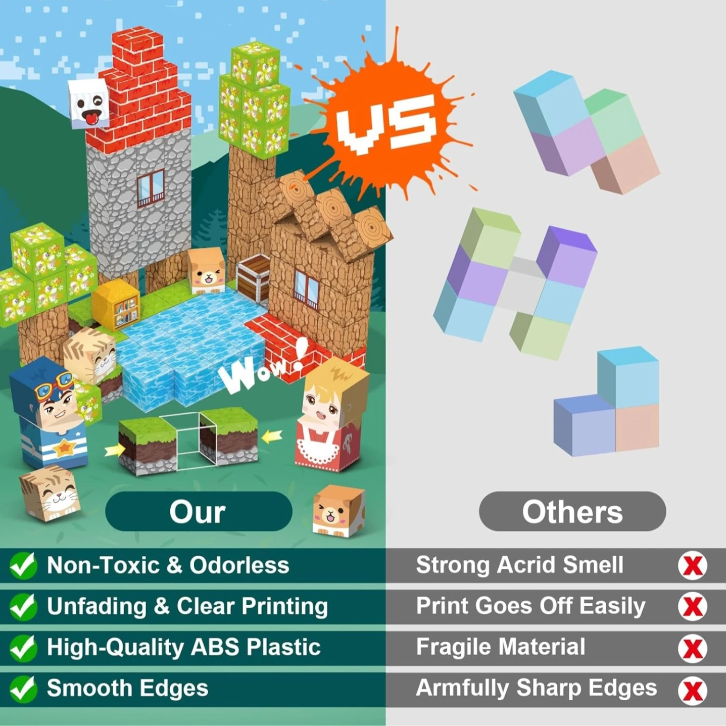 Magnetic Building Blocks - Minecraft Style - Ages 3+ - photo 5