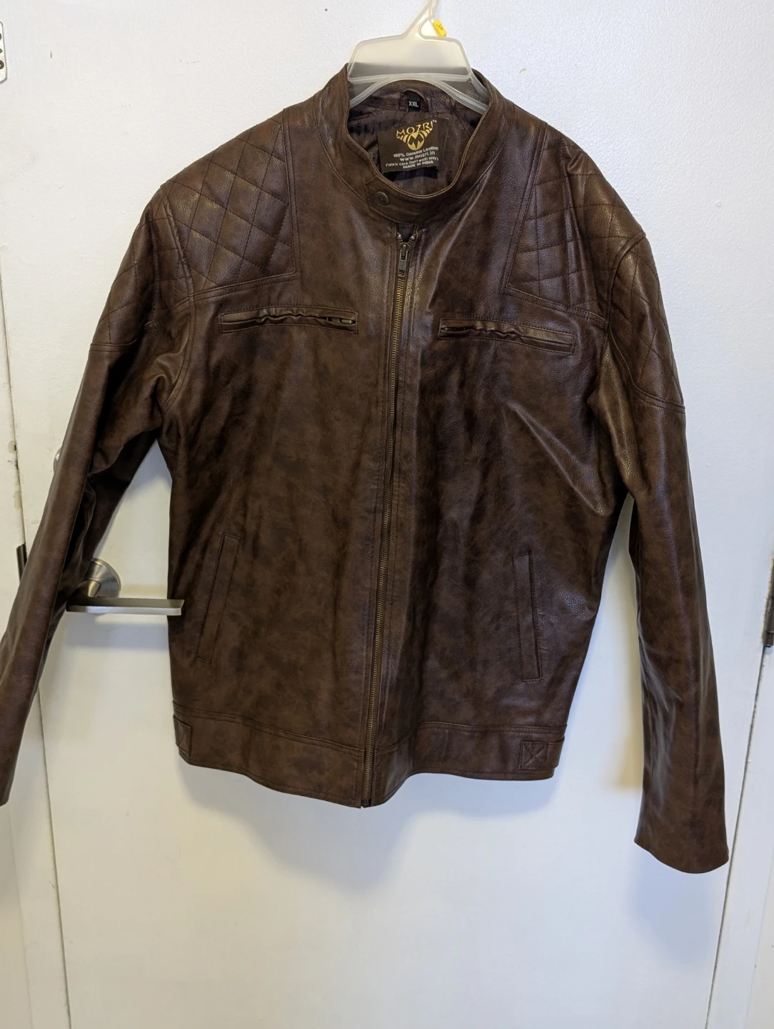 MOZRI Brown Leather Jacket XL