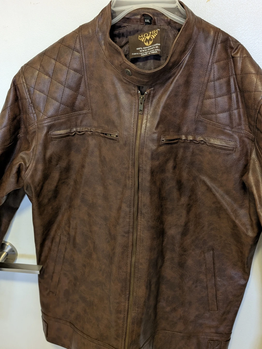 MOZRI Brown Leather Jacket XL - photo 2