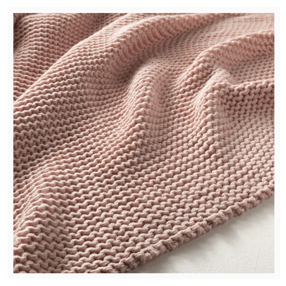 Pink Knit Throw Blanket image indicator(2)