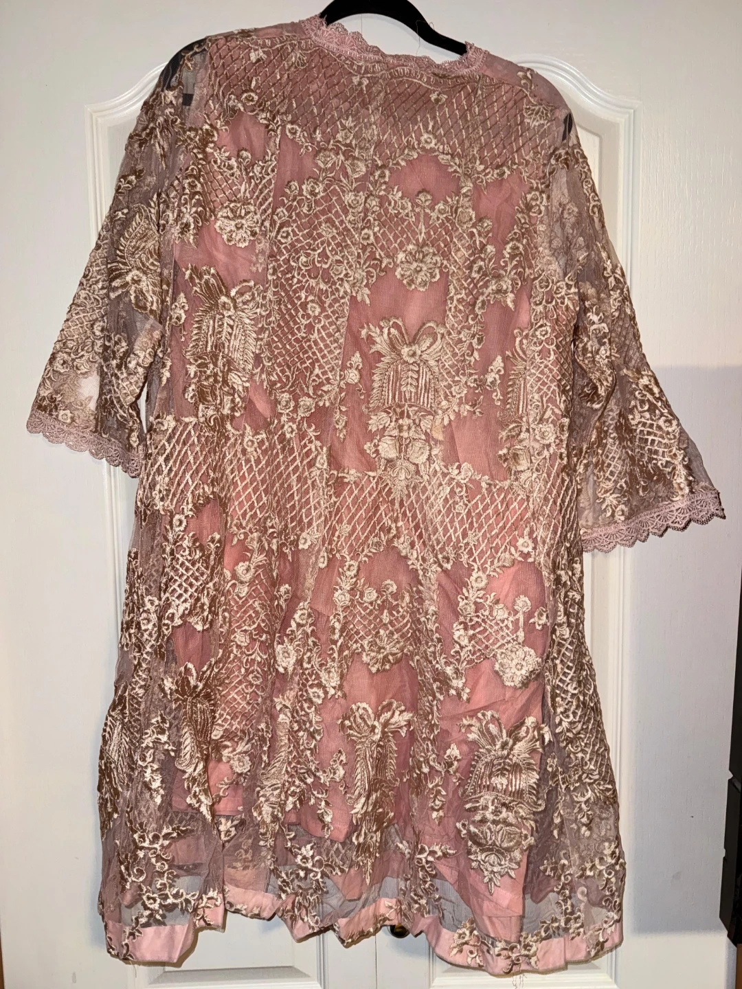 Agha Noor  Pink Lace Dress - photo 3