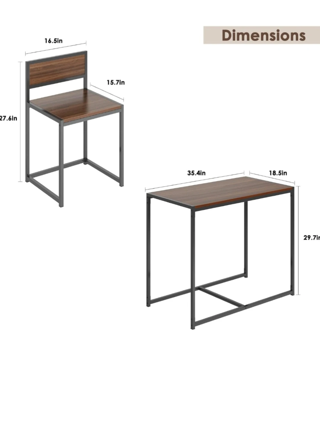 Space Saving Dining Table and Chairs Set - photo 2