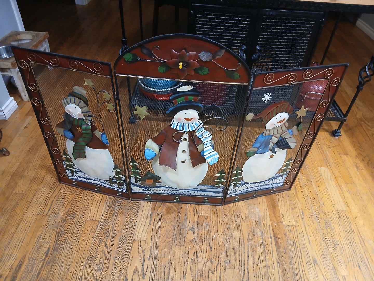 Snowman Fireplace Screen