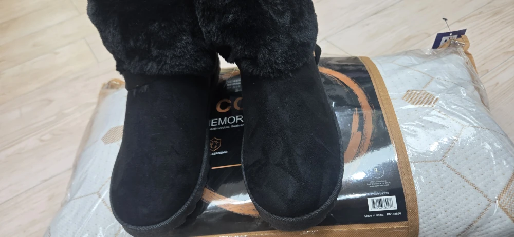 Black Faux Fur Boots - Size 10 - photo 3