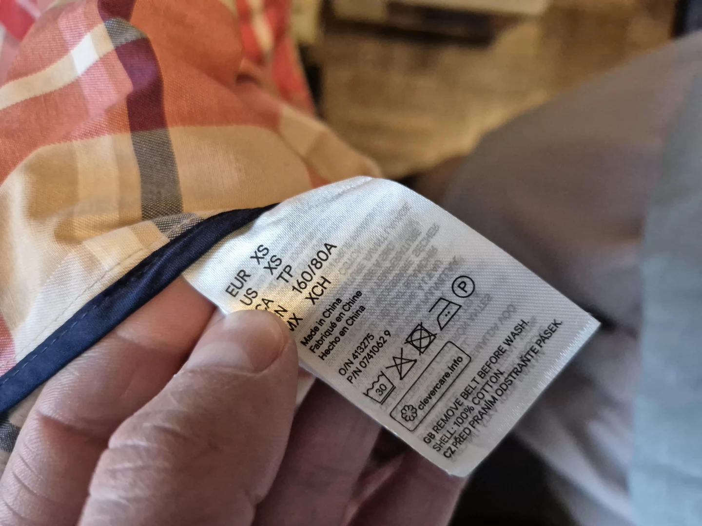 H&M Plaid Trench Coat - Size XS - photo 5