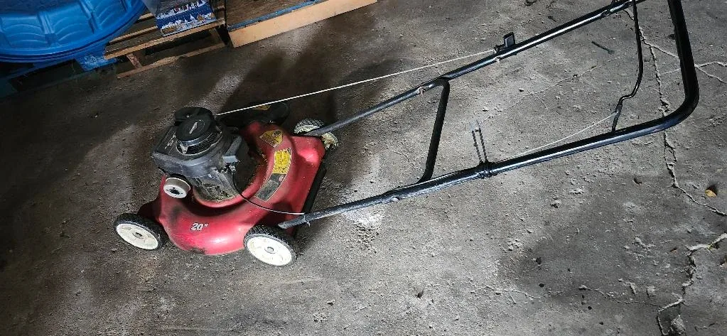Red Lawn Mower