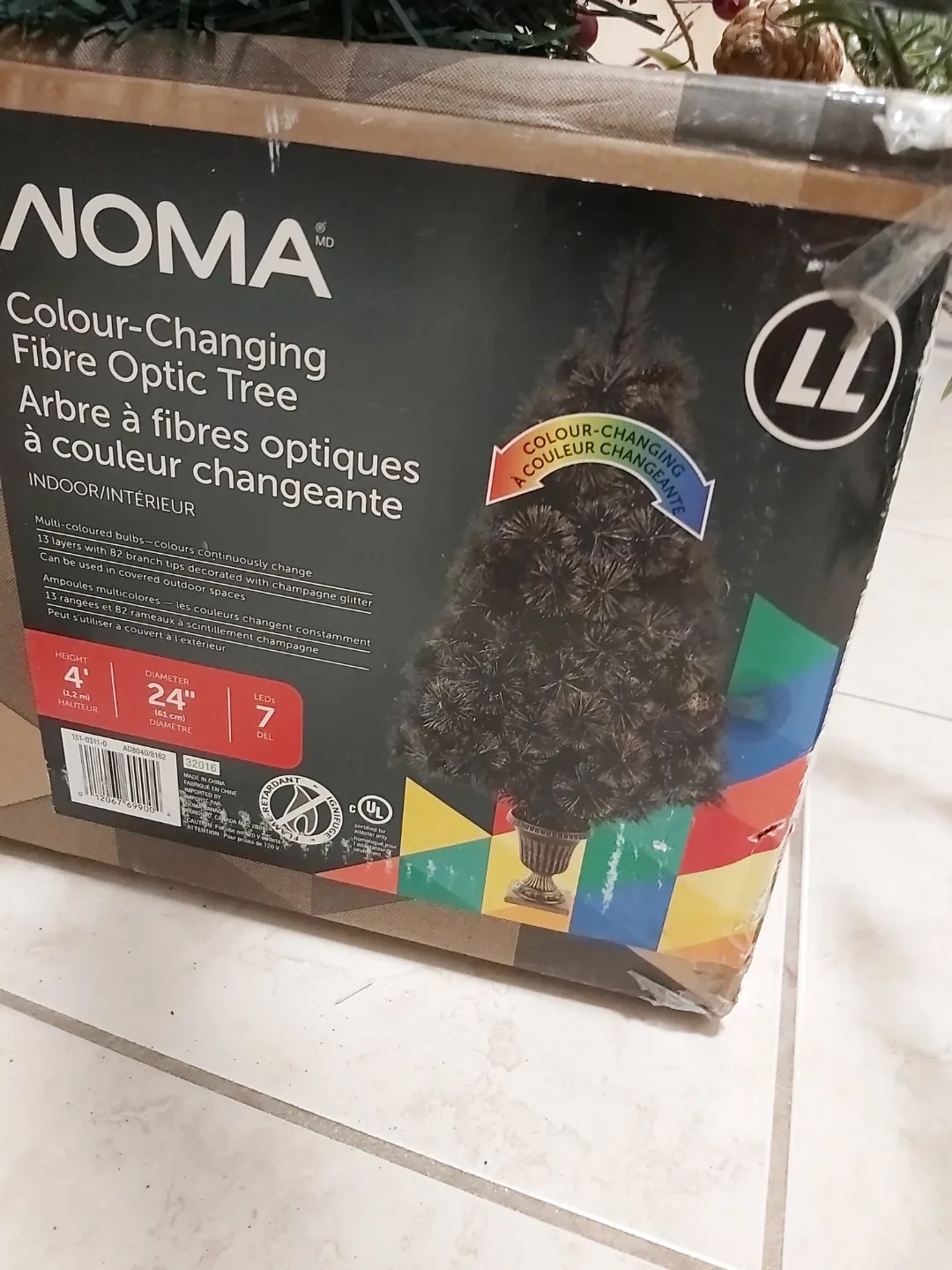 NOMA Colour-Changing Fibre Optic Tree - 4ft