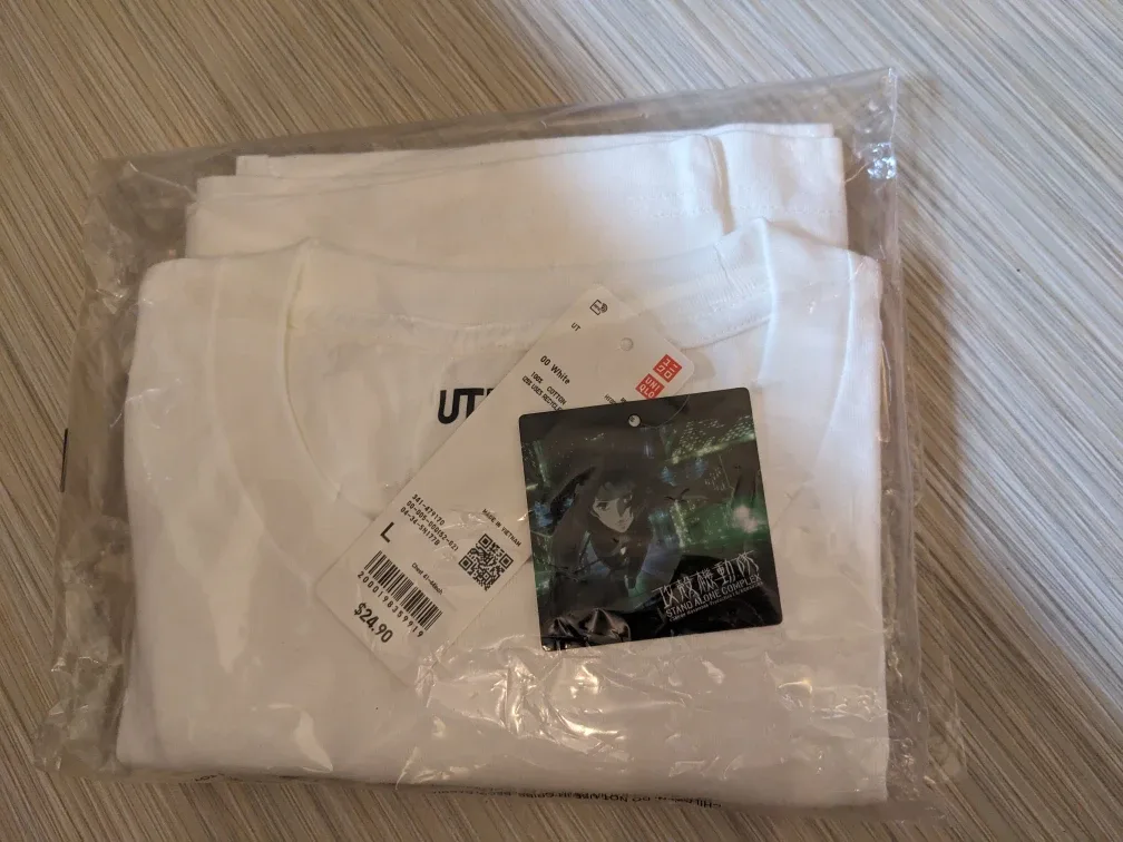 New Uniqlo Ghost in the Shell White Tee - Size L #Cleanout image indicator(4)