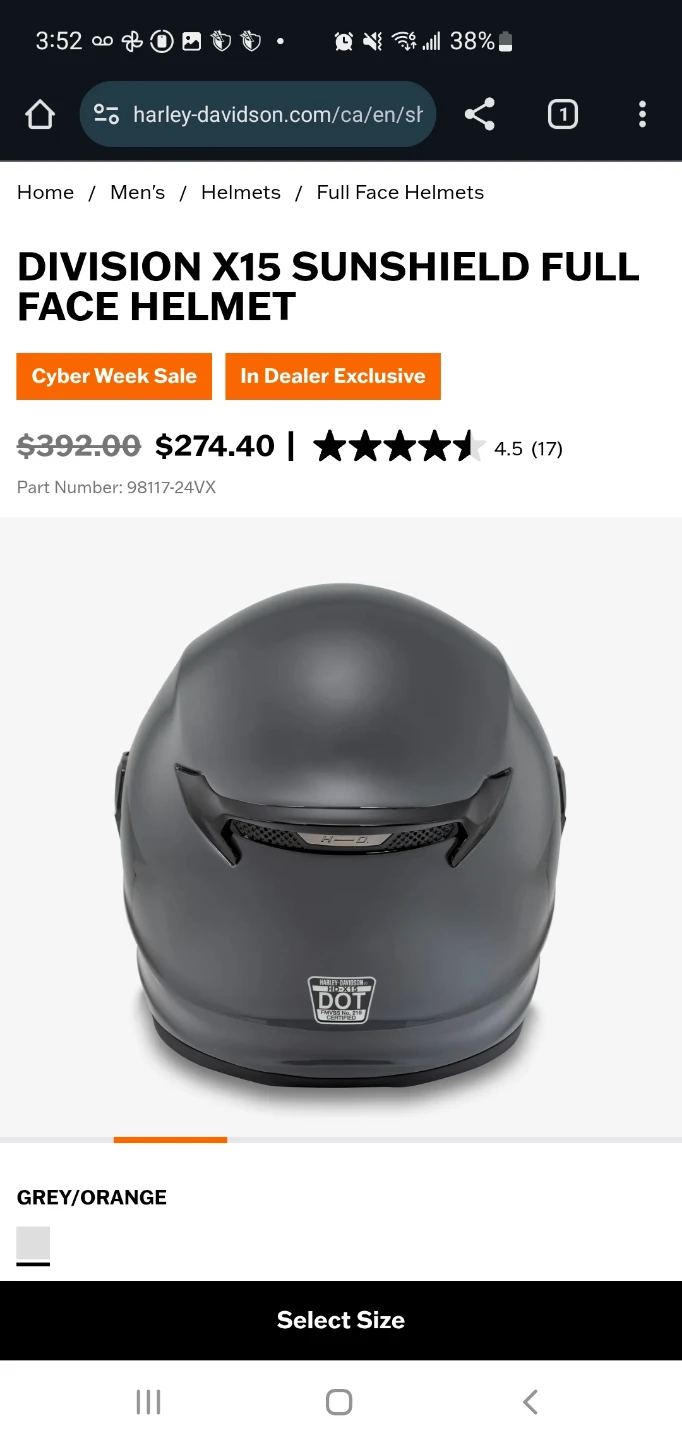 Harley-Davidson X15 Full Face Helmet(scorpion covert fx) - photo 2