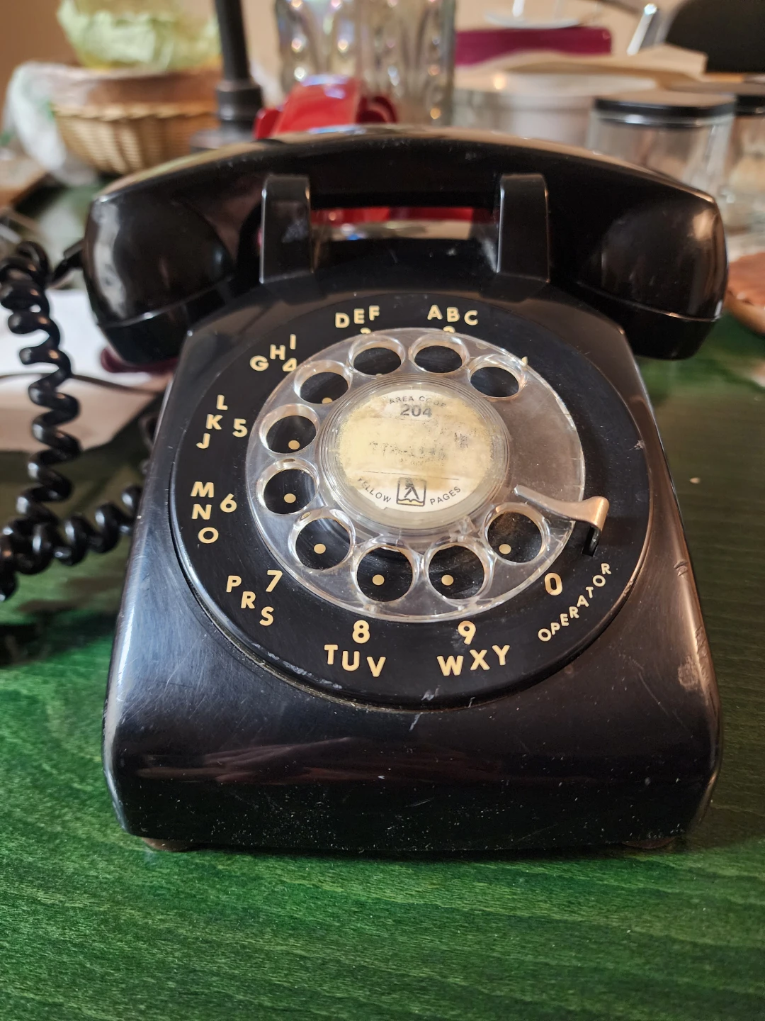 Cherry Red and black Vintage Northern Electric Rotary Phones - photo 2